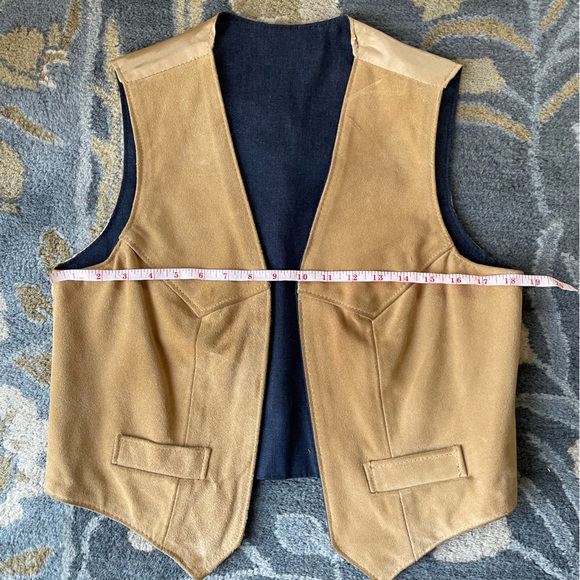 Vintage Reversible Western Best Denim and Suede Medium - Picture 3 of 5